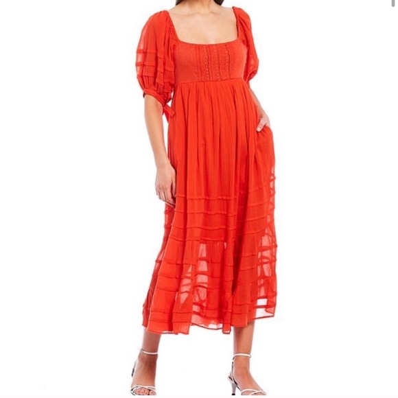 Free People Dresses & Skirts - Free People Red-Orange Dress